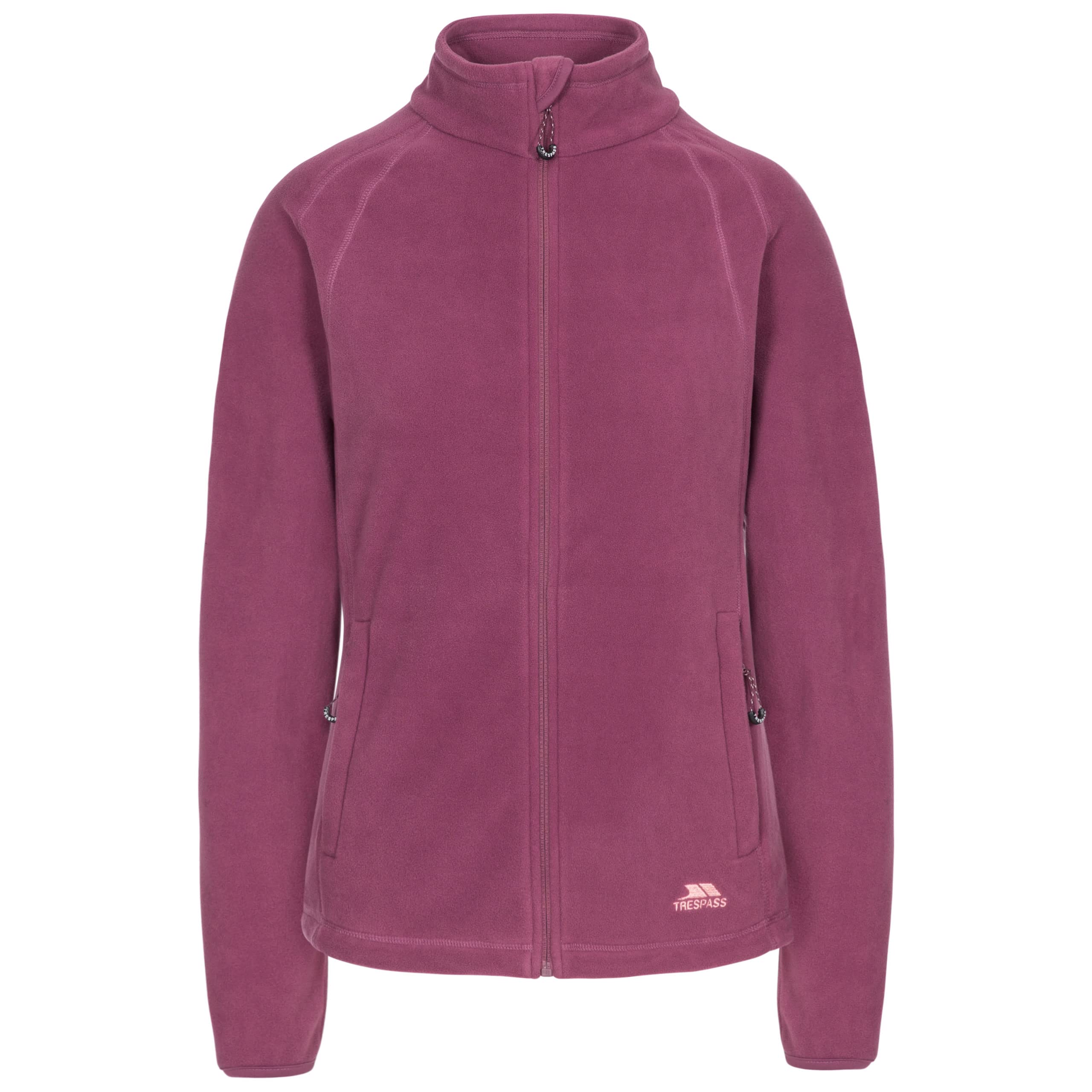 Trespass Women's Mauve Fleece Jacket With Full Zip Walking Casual Hiking Nonstop