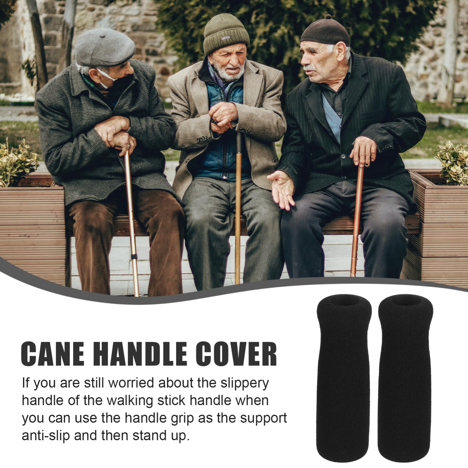 NOLITOY 12 Pcs Seniors Scooter Nonslip Crutch Grips Thicken Grips Crutch Pads Drifting Replacement Cane Handle Grips Foam Hand Grip Walking Cane Grip Elderly Chair Handle Hand Grips Sponge