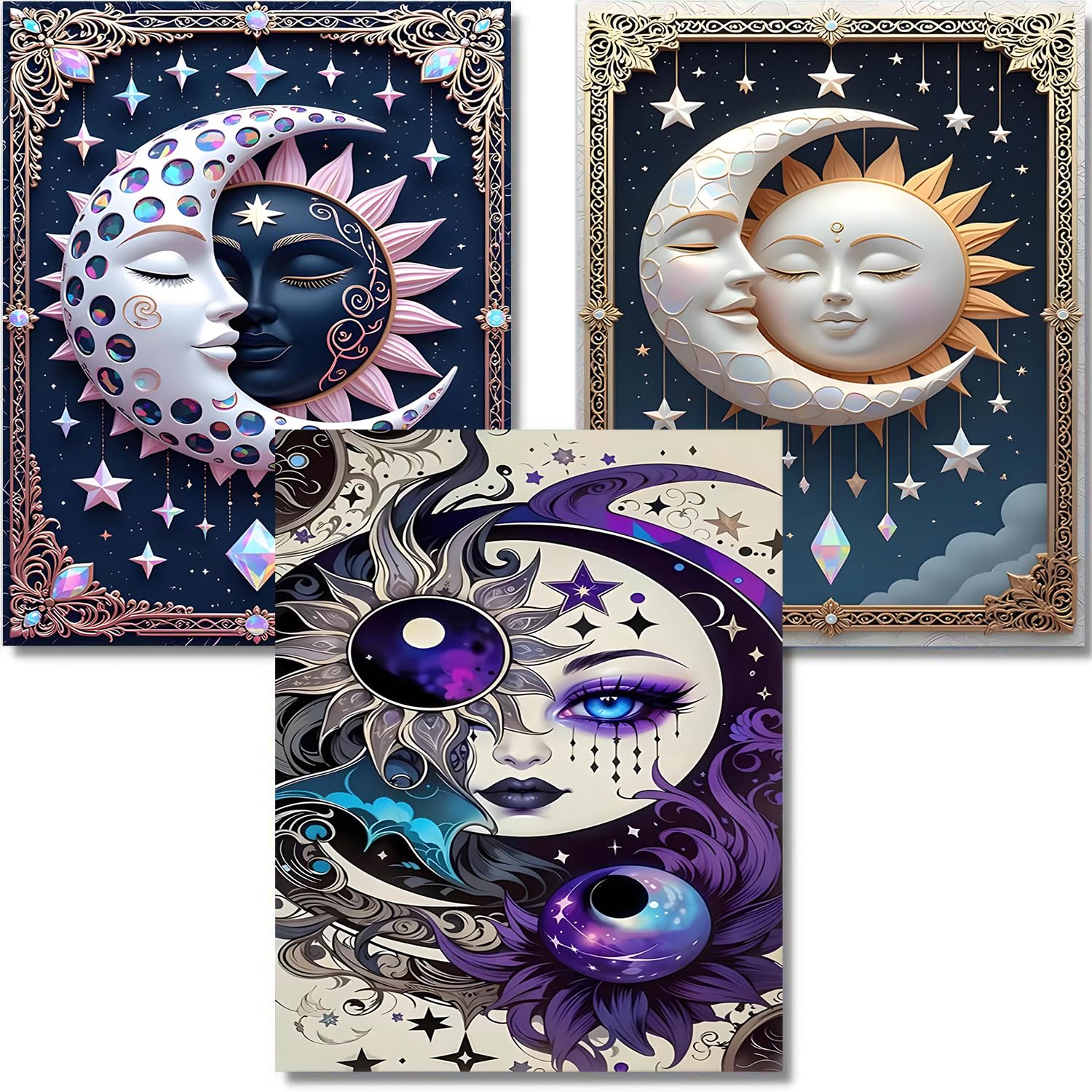 Diamond Art Kits for Beginners - 3 Pack -1