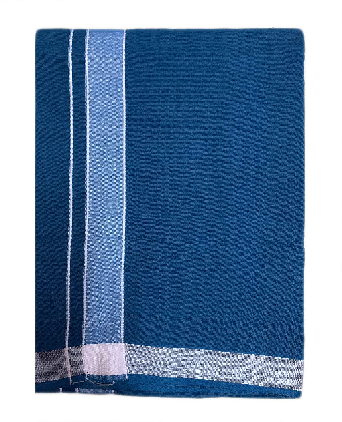 Prakasam Cotton Mens Cotton Single (1.28X1.95 Mtrs) Colour Dhoti/Kerala Single Dhoti/Kerala Colour Pondu Dhoti/Peacock Green Dhoti