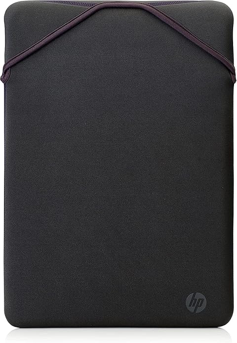 HP Custodia Protettiva Reversibile per Laptop Portatili fino a 14 Pollici, Profilo Sottile e Senza Cerniera, Tessuto in Neoprene Disinfettabile e Lavabile in Lavatrice, Colore Grigio/Malva