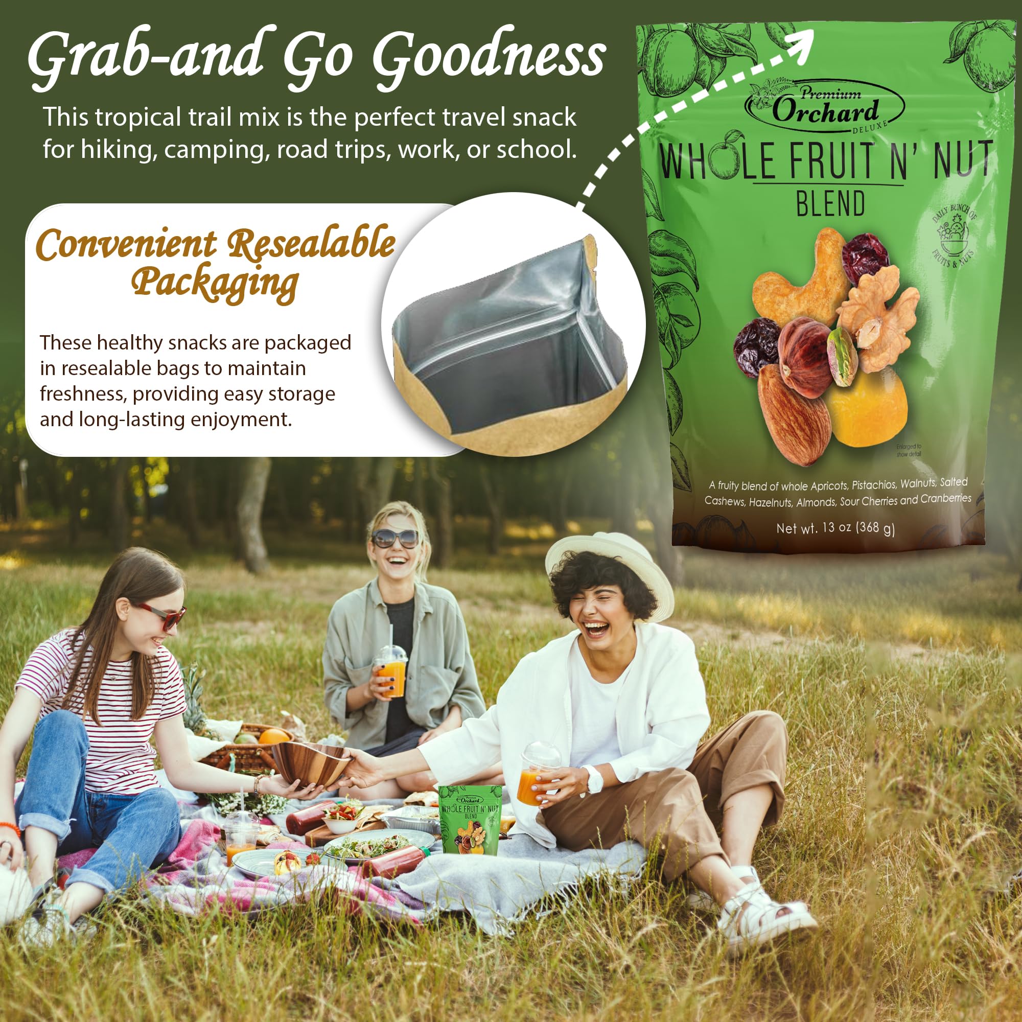 Amazon.com: PREMIUM ORCHARD Whole Fruit N' Nut Blend - Deluxe