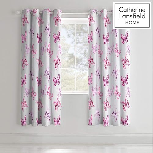White And Pink Curtains Amazon Co Uk