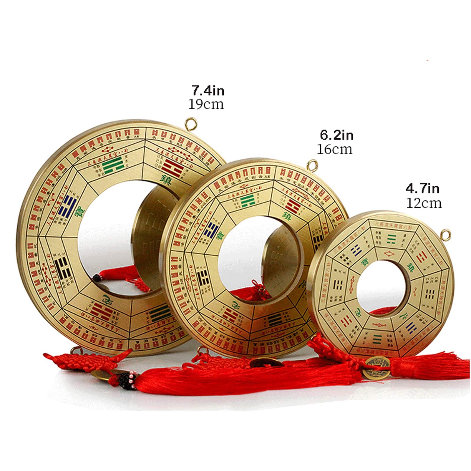 Specchio Concavo di Feng Shui Bagua Chinese Feng Shui convesso Bagua Specchio Bronzo specchio porta casa ciondolo domestico pendente Feng Shui ornamenti (facile da appendere) Per Ornamento di Affari d