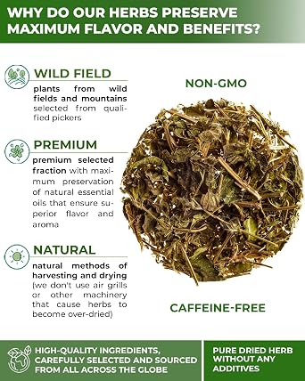 100 Bags Dried Lemon Balm Herb Lemon Balm Tea (Melissa Officinalis) - 100 Count 1.5g Bags Toronjil