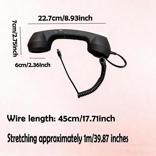 Miniatura 7 de Nuevo auricular retro 2026, adaptador de teléfono celular fijo, teléfono retro tipo C, teléfono con cable, receptor de mango fijo para celular móvil
