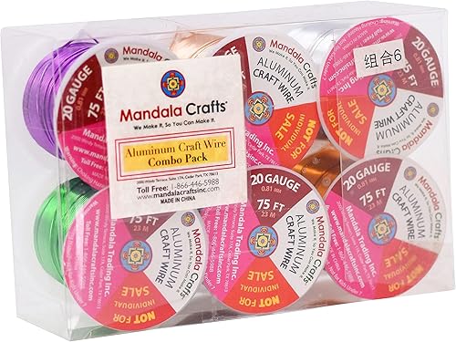 Miniatura 9 de Mandala Crafts 12, 14, 16, 18, 20, 22, calibre 22, fabricación de joyas anodizadas, cuentas florales, alambre de aluminio para manualidades, calibre