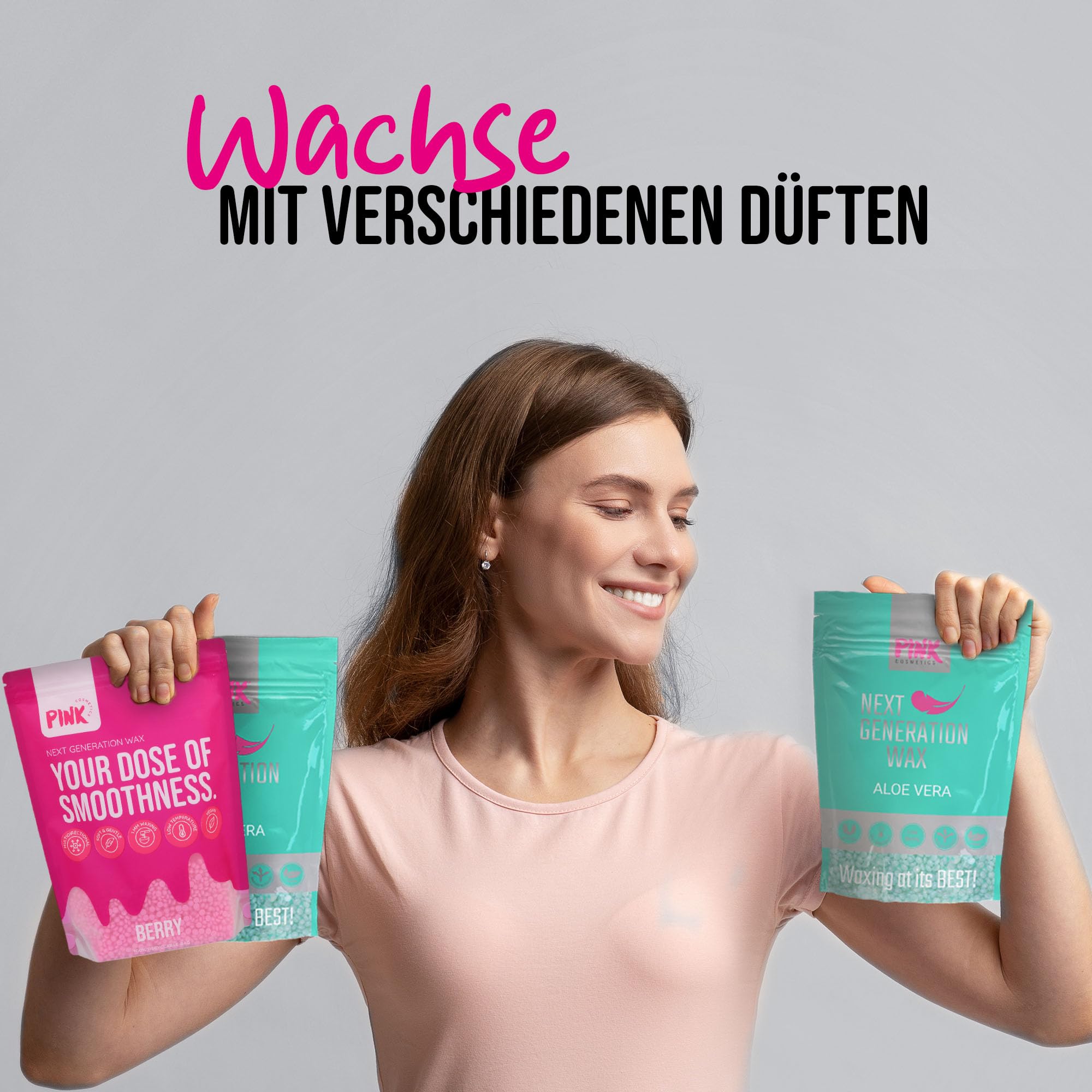 Next Generation Wax Berry Bomb Wachsperlen (800 g) – Premium Wachs geeignet für sensible Haut – Veganes Waxing ohne Vliesstreifen, Haarentfernung ab 1 mm Haarlänge, Brazilian Waxing