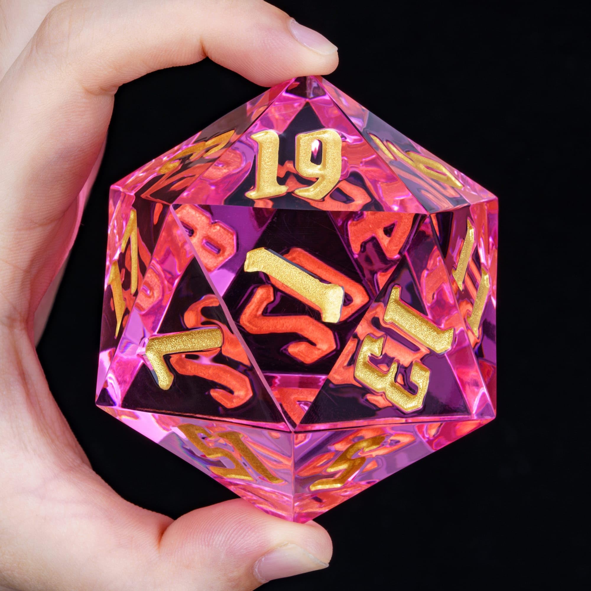 Dados DND de 20 caras de 55 mm, troquel poliédrico gigante D20 D&D
