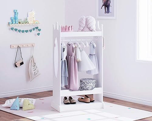 Miniatura 6 de UTEX Centro de disfraces para niños, armario de disfraces para niños, armario colgante abierto, almacenamiento para niños, aparador de disfraces