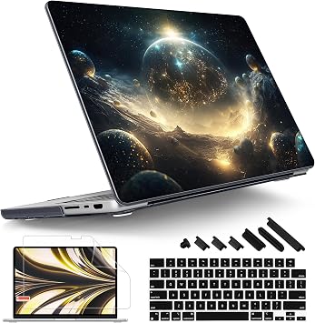 Tuiklol for MacBook Pro 16 M5 Case 2026 2025 2024 2023 2022 2021 Release, | A3429/A3428/A3403/A3186/A2991/A2780/A2485 with Retina Display Touch ID Plastic Hard Shell Cover, Birth of Galaxy