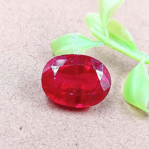 Miniatura 5 de Globelgems - Piedra de rubí birmana de 20 a 22 quilates tratada natural con certificación suelta, piedra ovalada facetada, Gema, Sin gemas.