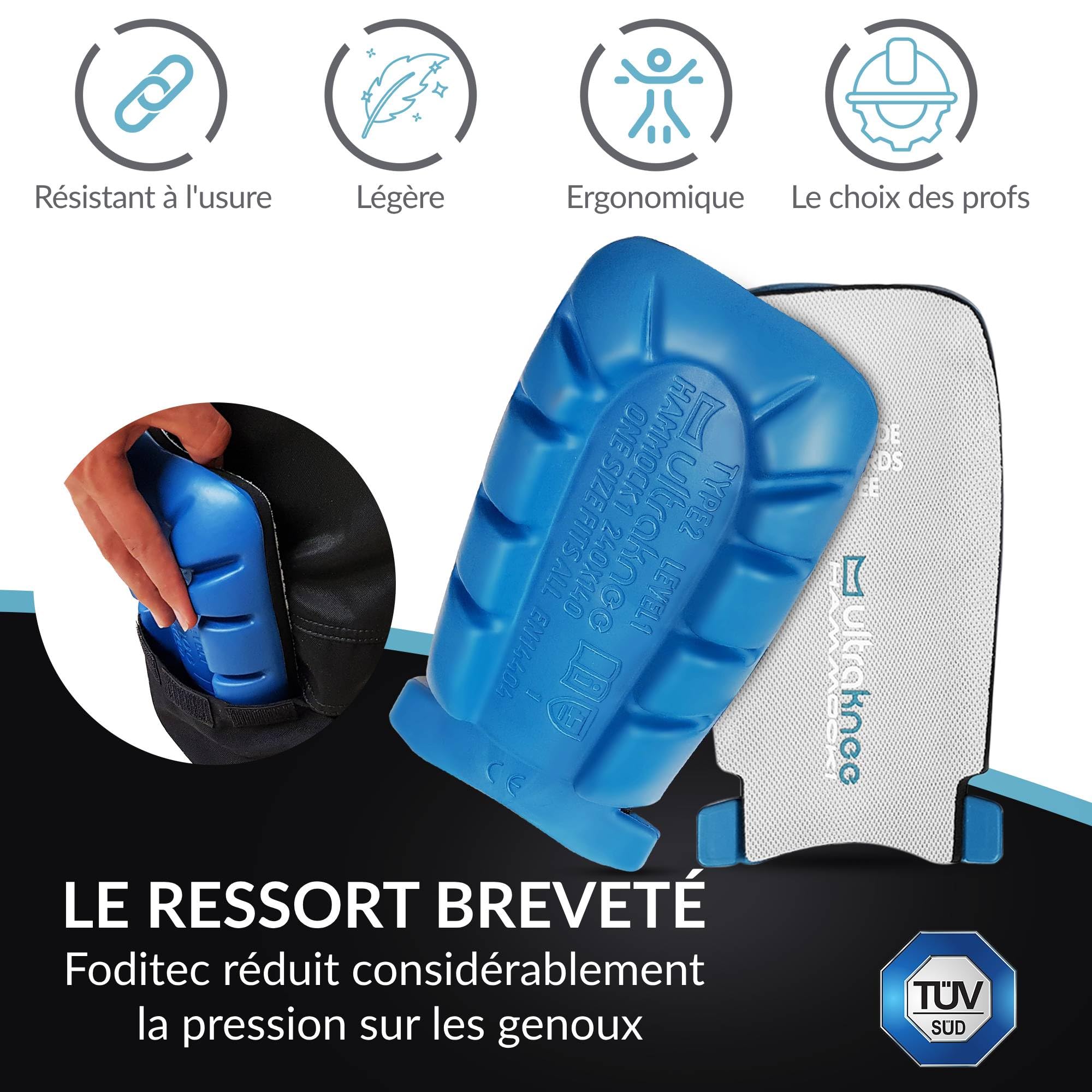 Hammock 1 | Genouillères professionnelles pour le travail et le jardin | Confortables | Durables | Genouillères ergonomiques | Protège-genoux pour chantiers, carreleurs et jardiniers