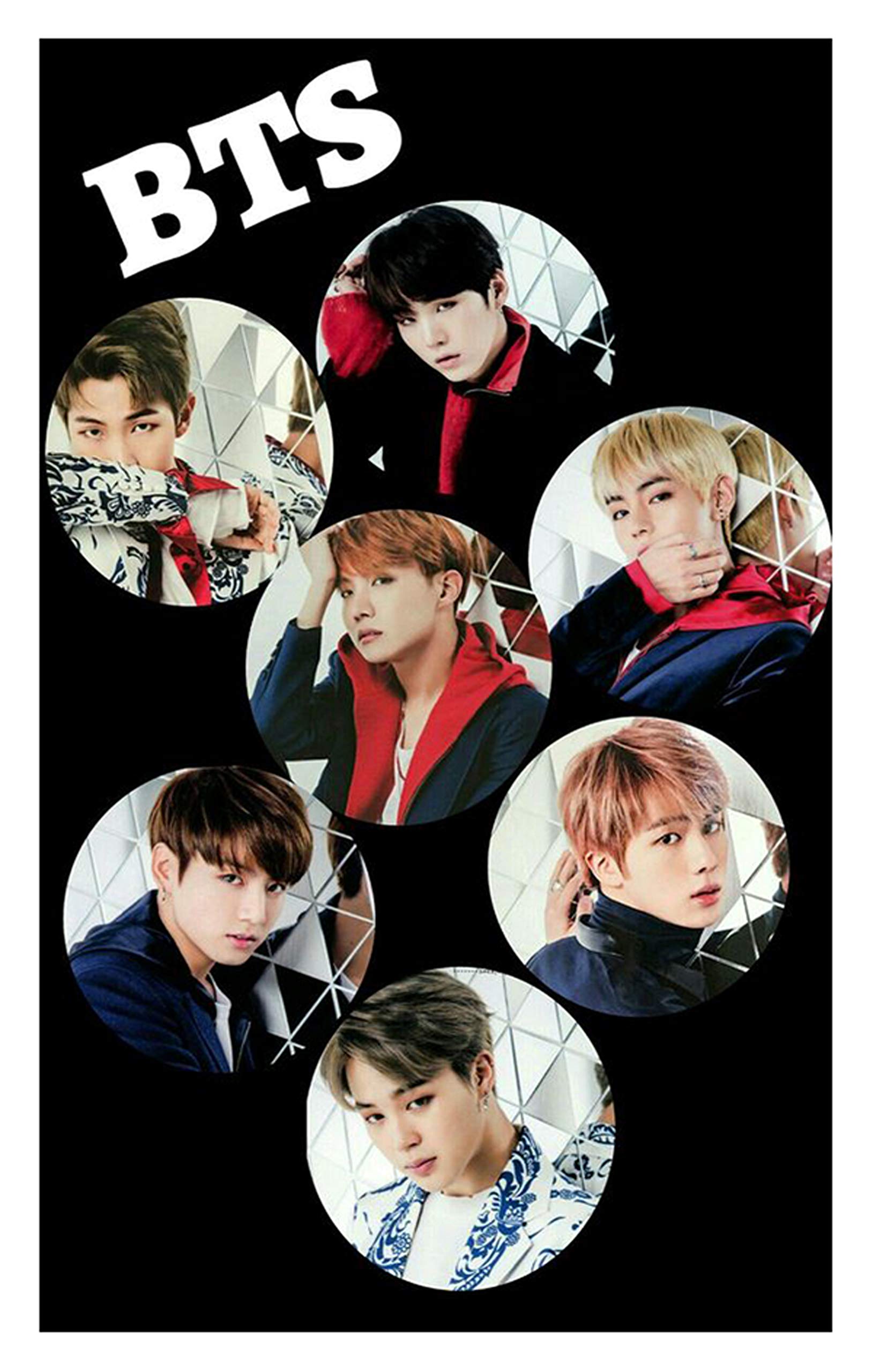 My D SQUARE Vinyl Bts Wall Poster Bangtan Sonyeondan Army Wallpaper for Room, Size 12 x 18 Inch Self Adhesive Stickers Multicolor Unframed DBtsP170