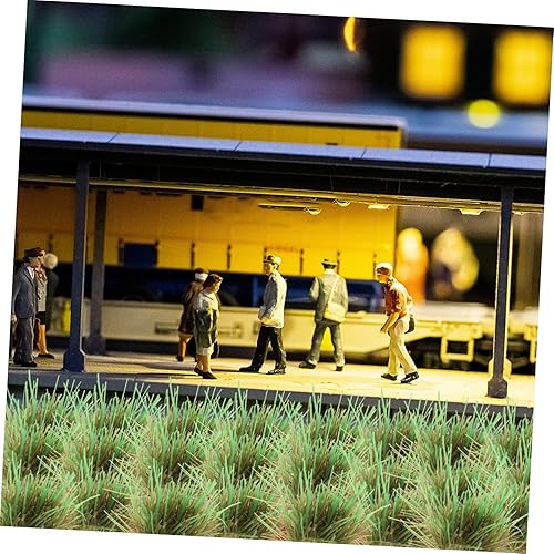 Miniatura 4 de Yardwe 1 caja de accesorios de flores de hierba en miniatura, decoración de tren, accesorios verdes, modelo de hierba ferroviaria, césped