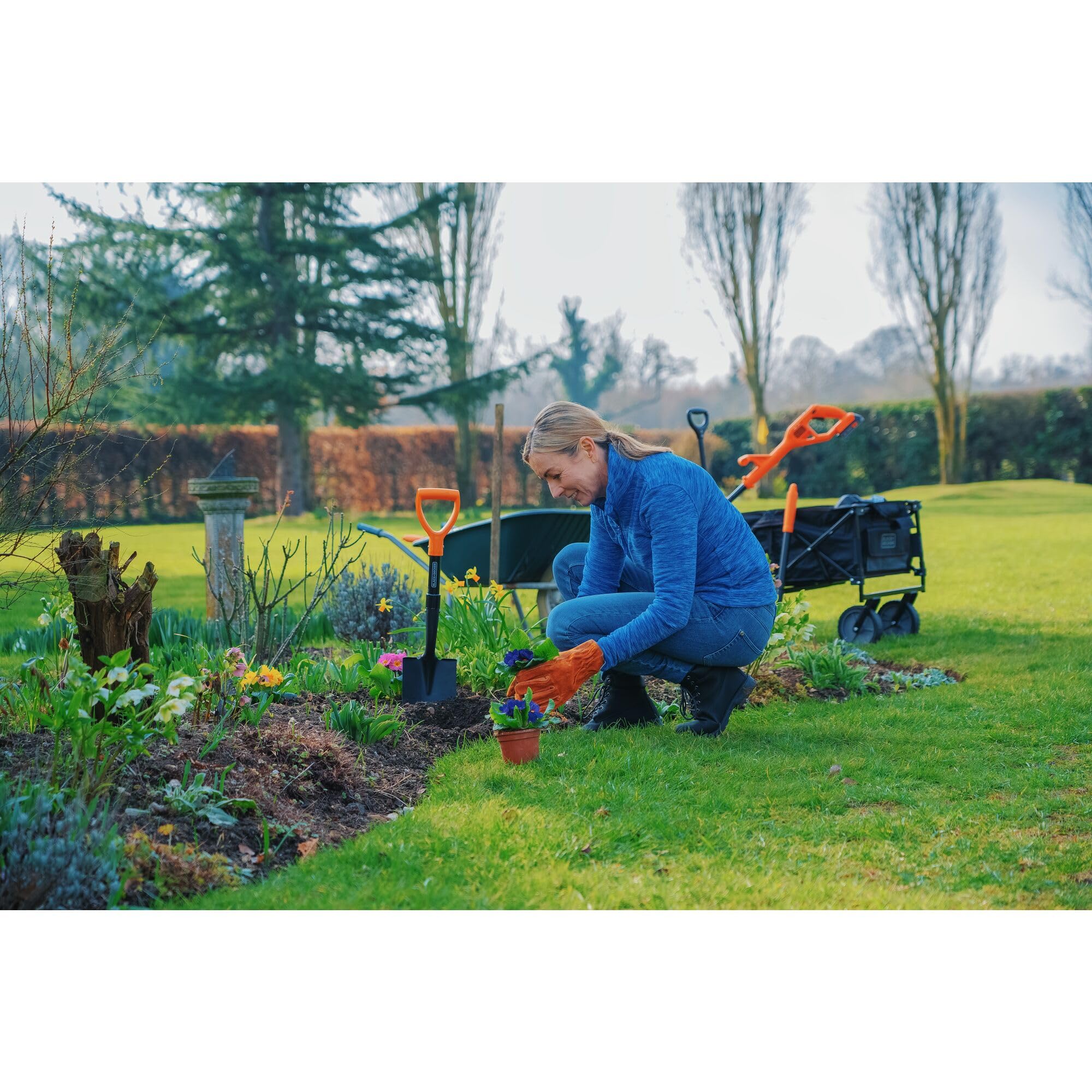 Black+Decker BDCWBK01-XJ Carrello pieghevole da giardino, Nero