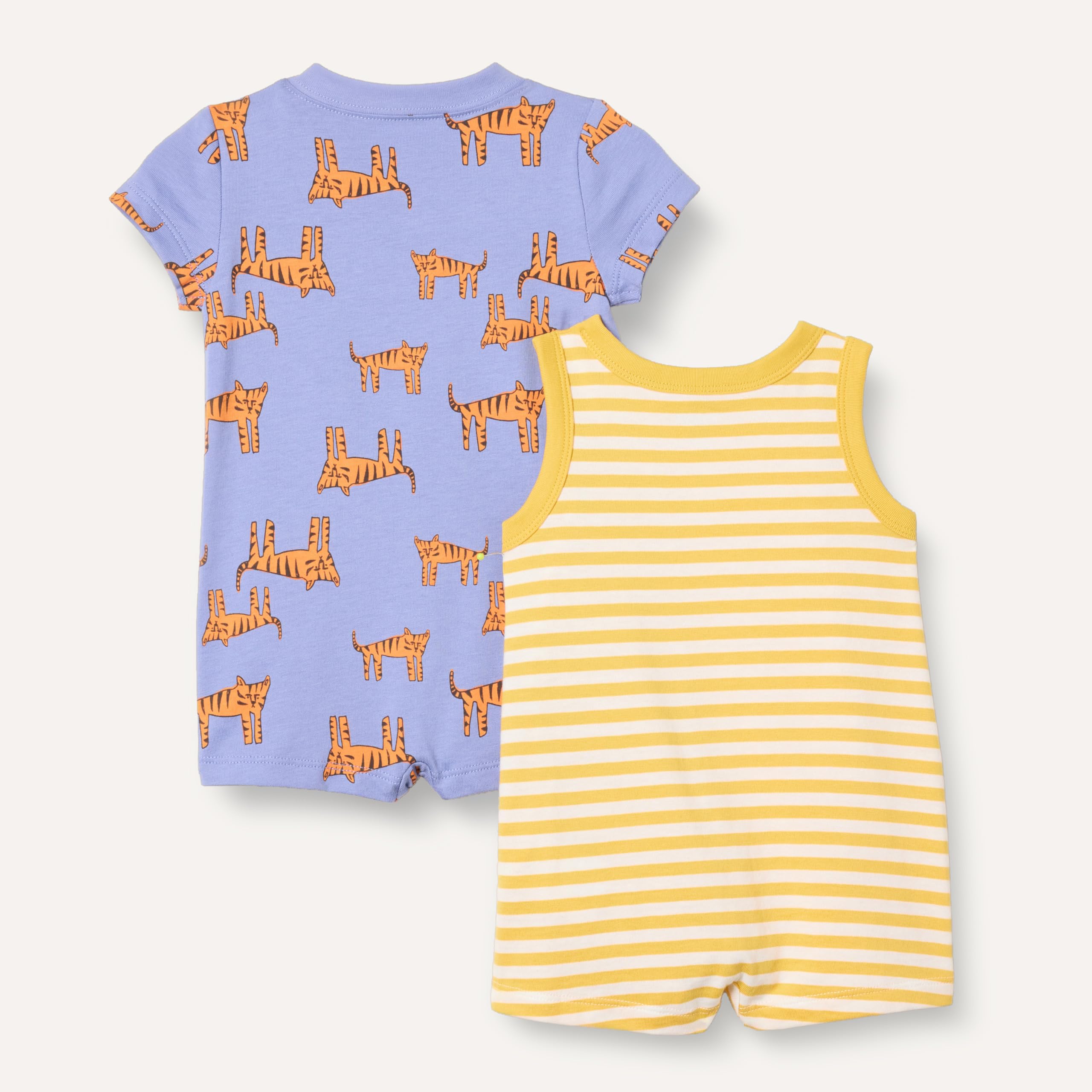 Amazon Essentials Ensemble De Combinaisons Sans Manches Et Manches Courtes Mixte Bébé, Lot de 2
