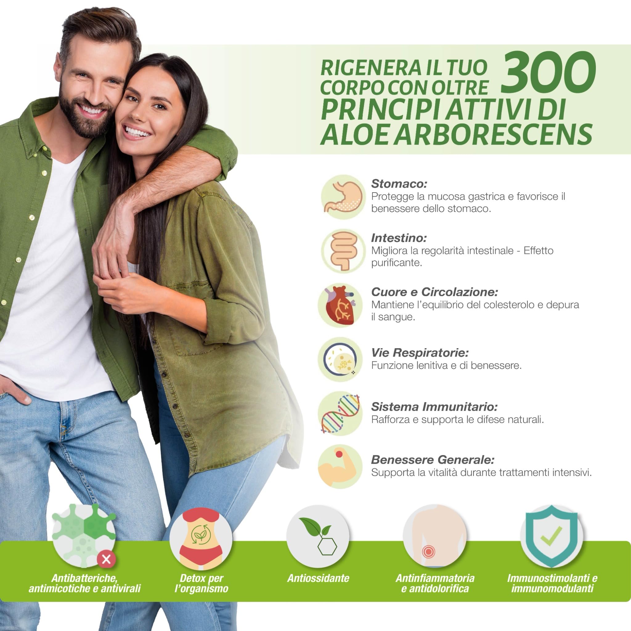 ALOEBETA Aloe Arborescens in Capsule Vegetali - Integratore Alimentare BIO, Stimola le Difese Immunitarie, Antiossidante, Depurativo-Senza Dolcificanti, Conservanti, 100% Vegan, Gluten Free, 30 Caps