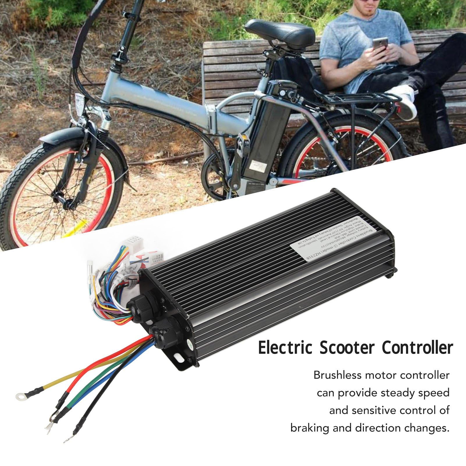 Contrôleur Moteur Sans Balais 48V 60V 64V 72V 2000W - 18 Tubes Pour Vélo Électrique Scooter