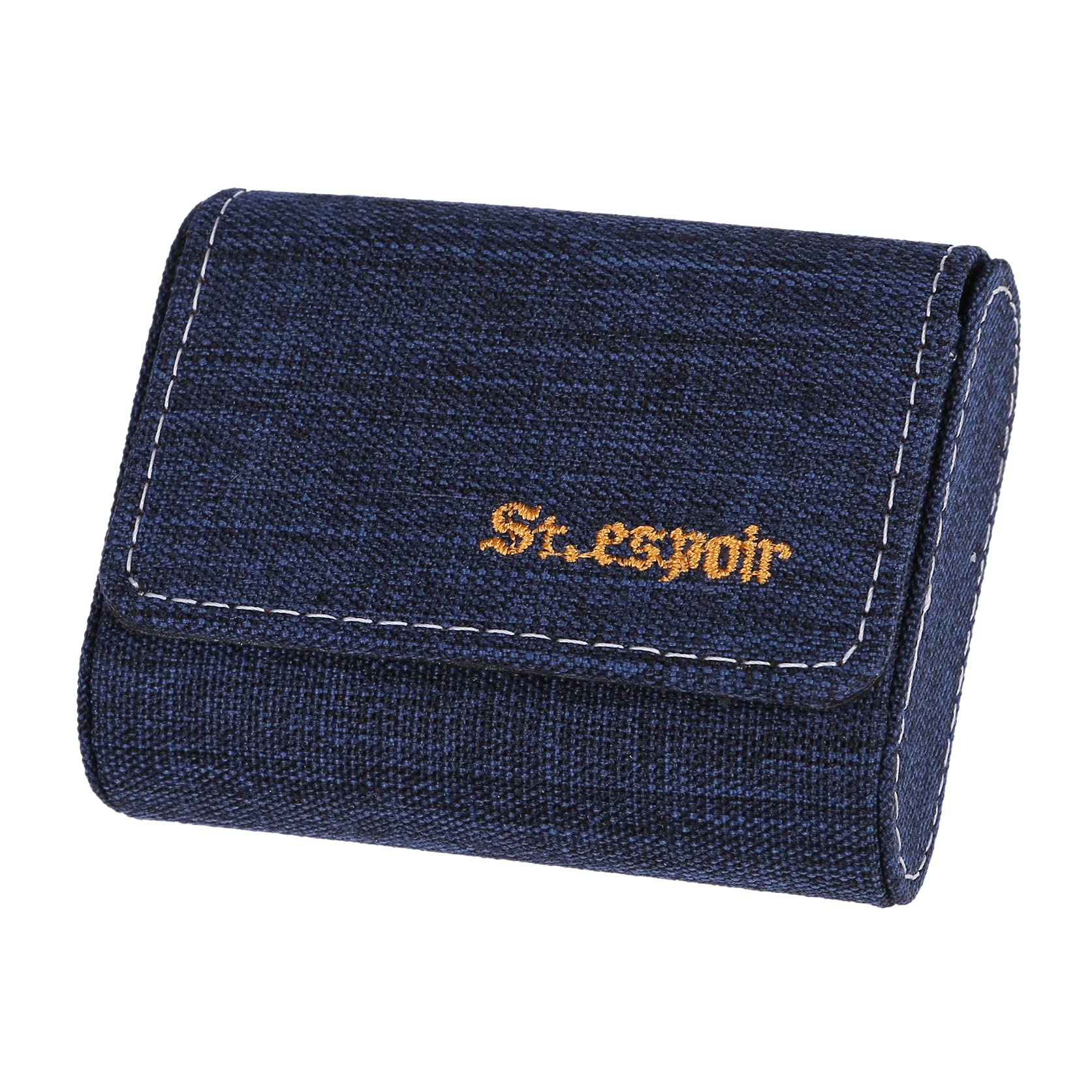 Amazon | St.espoir デニム生地 イヤホンケース ハードタイプ 刺繍ロゴ
