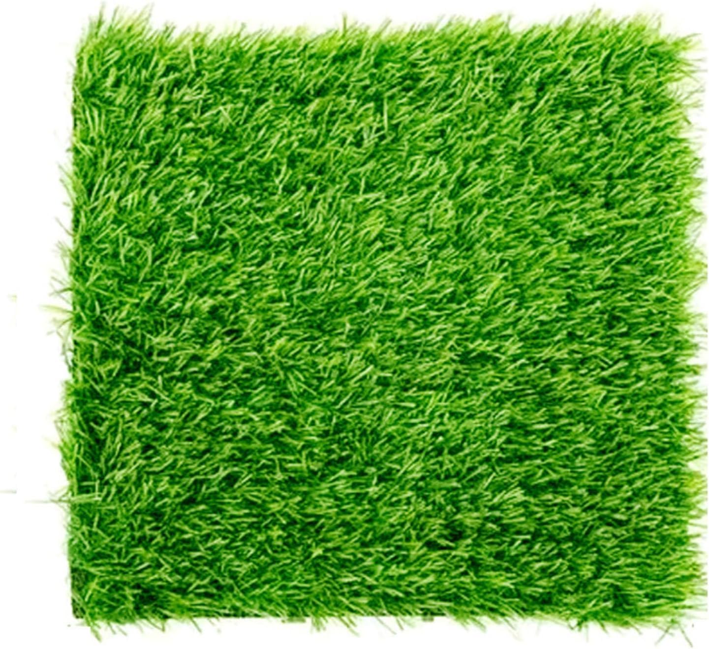 Dalles et lames de terrasse en composite, Tuiles de terrasse emboîtables en bois carrées multicolores, 11 pièces, for revêtement de sol extérieur(Artificial Green Grass)