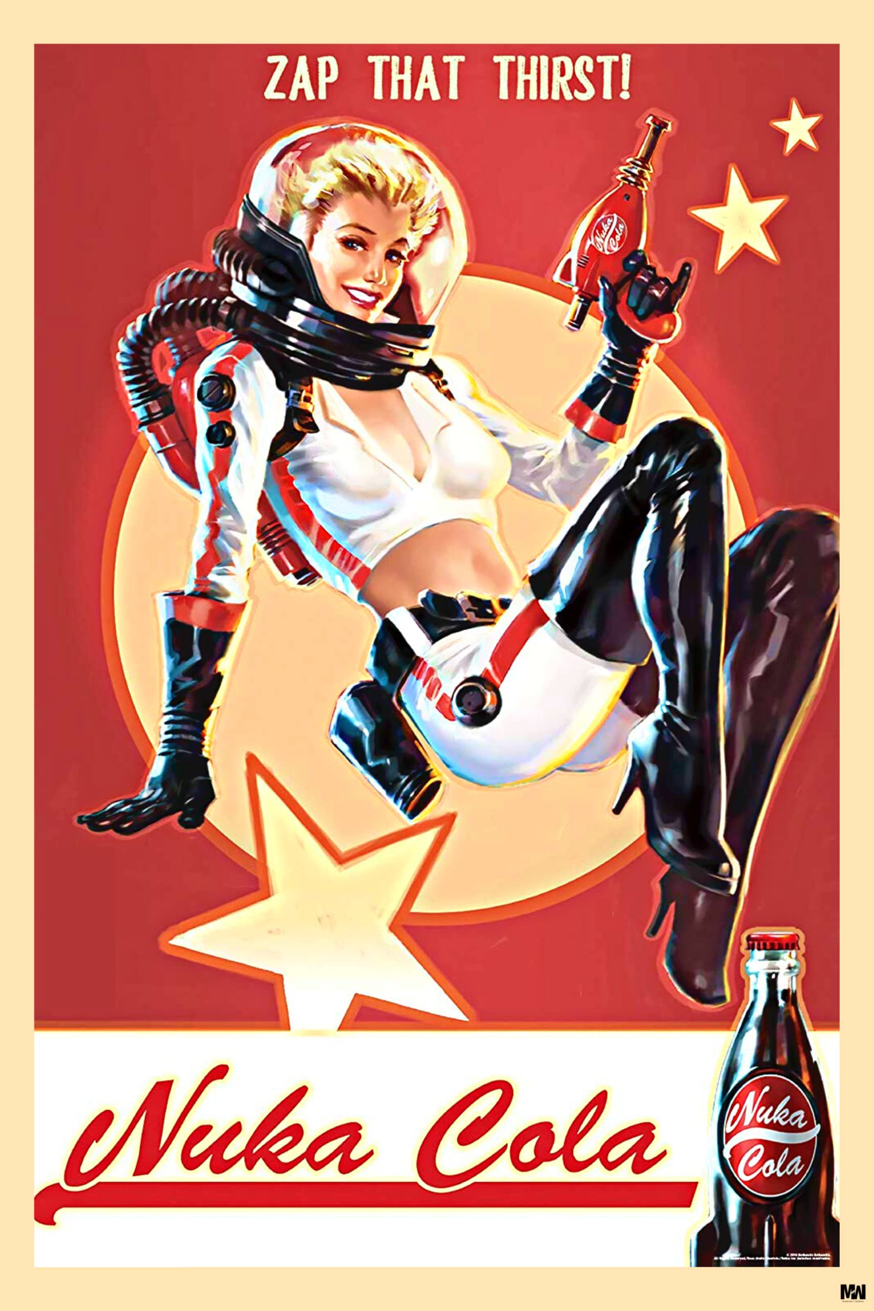 Midnight Works Fallout Videogame Nuka Cola Poster 18 x 12 inch 300 GSM G0127