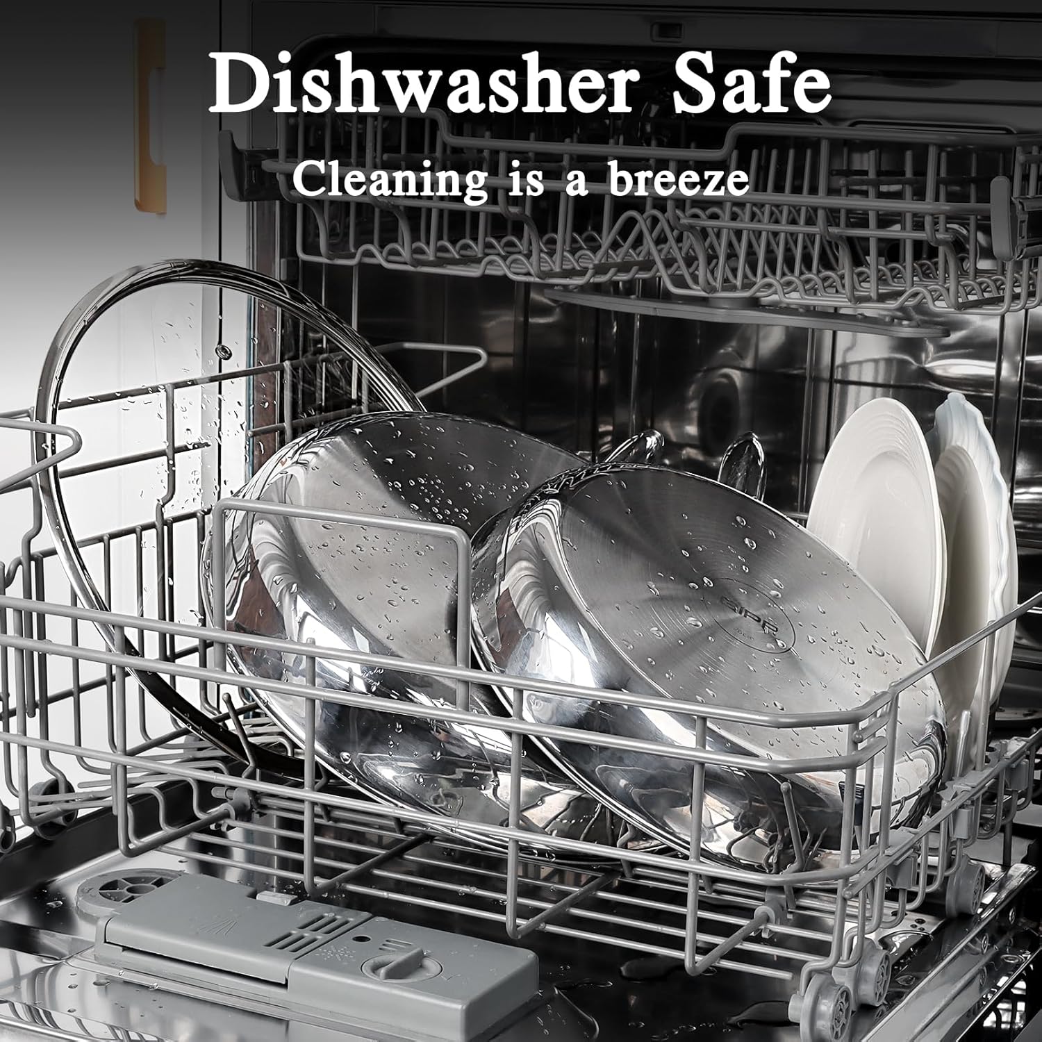 GiPP Tri-Ply Stainless Steel Frying Pan, 10 inch Hybrid Frying Pans Nonstick Skillets, Dishwasher and Oven-Safe, Induction Ready, Compatible with All Cook tops, PFOS/PFOA Free