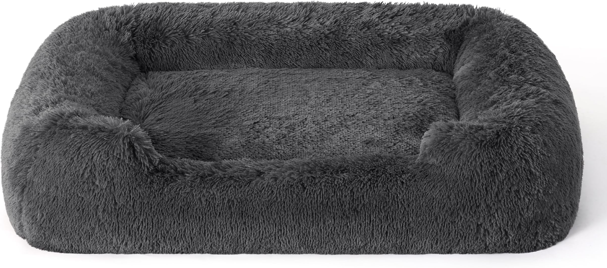 Bedsure Fluffy Dog Bed Large 91x68x18cm Washable Dog Bed for Large