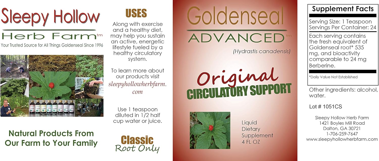 Goldenseal Circulatory Support 4 oz. | Hydrastis Canadensis | Farm Direct | Pack of 1