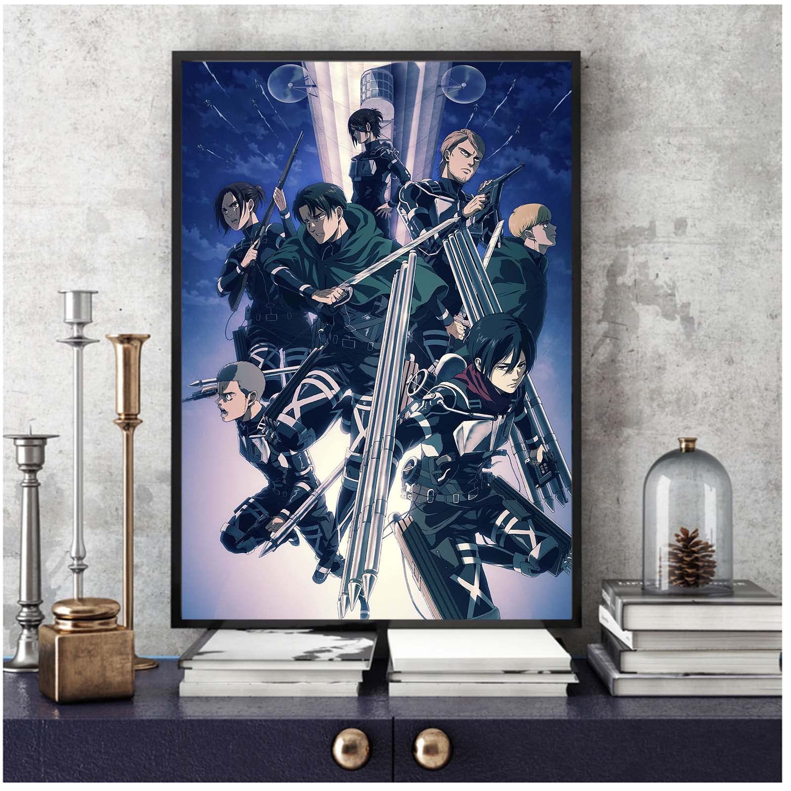 Amazon｜進撃の巨人 ポスター壁画リビングルームの装飾壁の写真