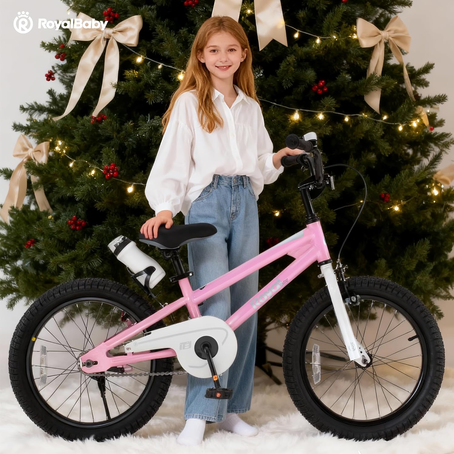royalbaby kids bike freestyle classic 12 14 16 18 inch children bicycle for ages 3-10 years toddler to big kids pink 18 inch classic