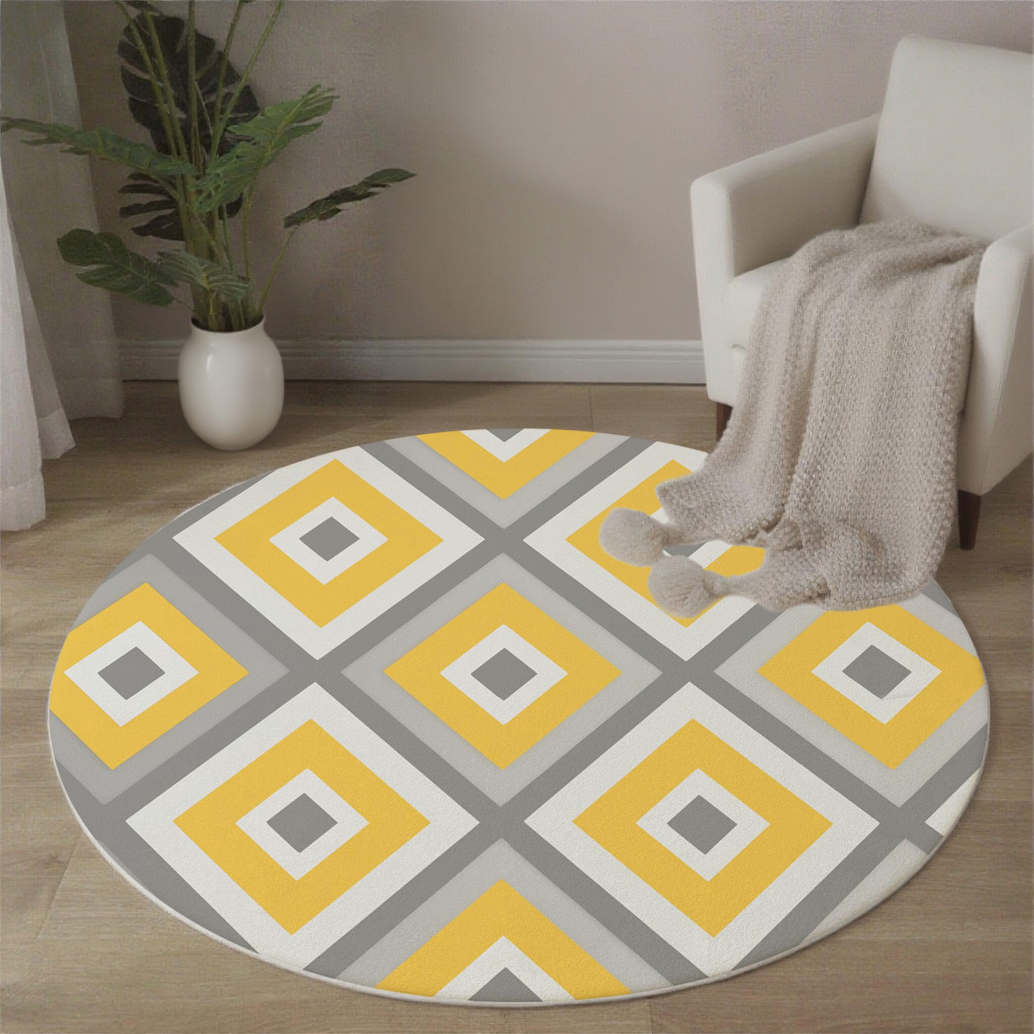 Tapis géométrique lavable pour réveiller la décoration de la chambre