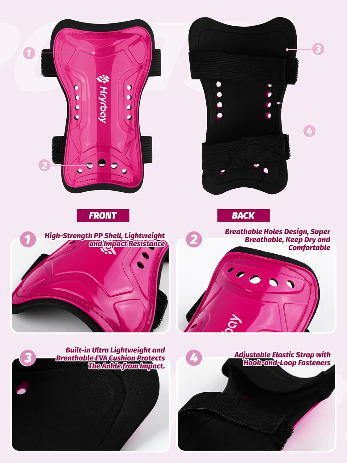 Kids Soccer Shin Guards and Socks Toddler Soccer Shin Pads Protective Defender Gear for Boys Girls Ages 3-15 Great for Training, Matches, Inspired by The World Cup - Image 3