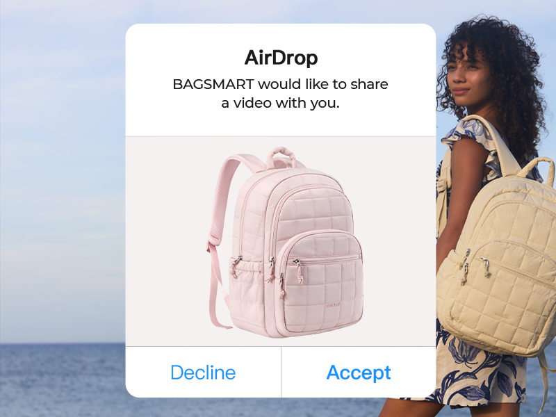 Amazon.com: BAGSMART College Laptop Backpack, Travel  display picture 3