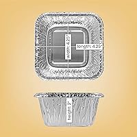 Vista 16 de PLASTICPRO Moldes de aluminio desechables de 9 x 9 x 2 pulgadas para hornear, utensilios de cocina perfectos para hornear pasteles, panes, brownies