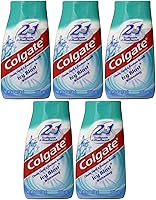 Colgate 2-in-1 Whitening Toothpaste Icy Blast 5-Pack: Betaine-Infused Gel for Brighter Teeth & Fresh Breath
