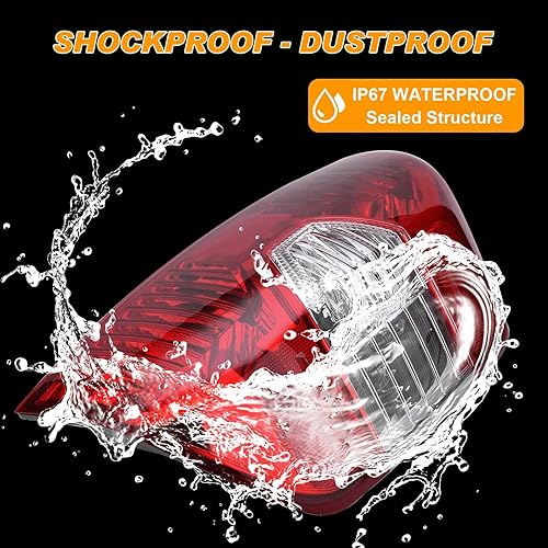 Miniatura 6 de Nakuuly Luz trasera compatible con Toyota Tundra 2014-2021 Pickup Luz trasera derecha del lado del pasajero Conjunto de lámpara de freno trasera sin