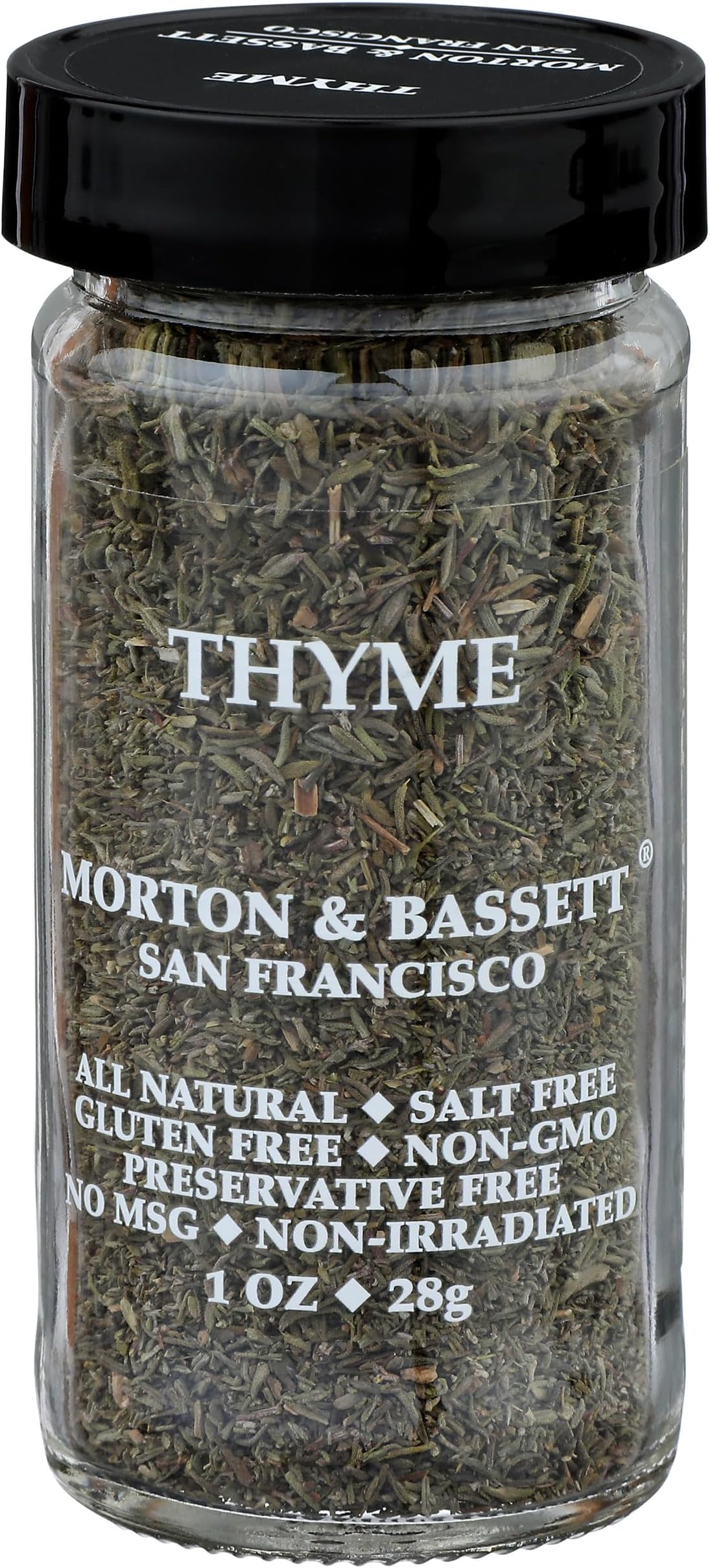Morton & Bassett Thyme, 1 oz – Non-GMO, Salt-Free, Fragrant Herb for Roasts, Soups & Mediterranean Dishes