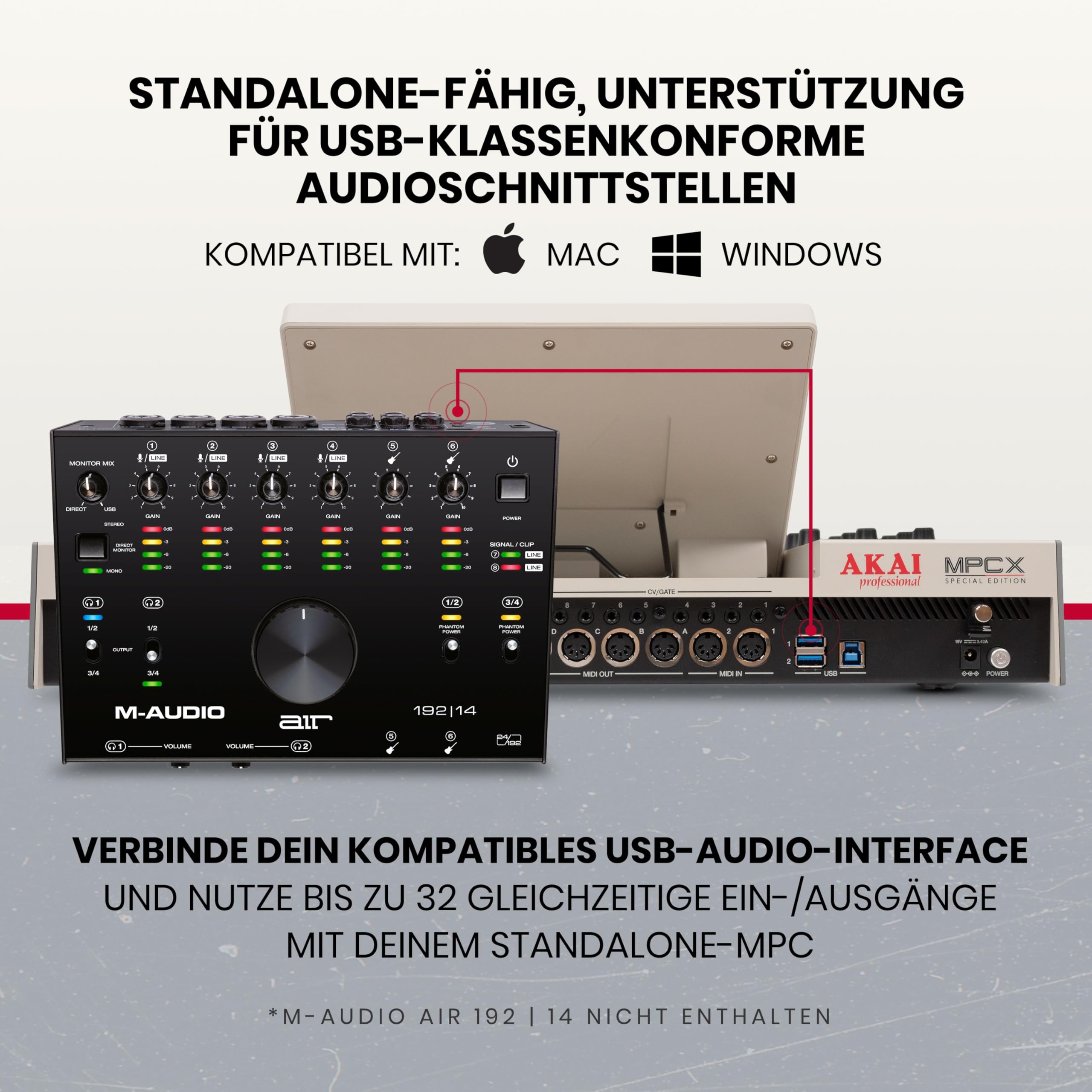 Akai Professional MPC X SE - Eigenständige Produktions-Workstation und Beatmaker mit 10,1" Multi-Touch-Bildschirm, Drum-Pads, Synth-Engines, 48GB Speicherplatz und Native Instruments Integration