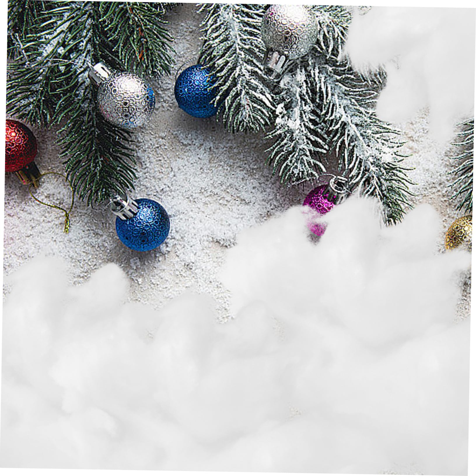 ABOOFAN 3 Pièces 2 Fausse Décoration De Neige Souffleuse à Neige Pantalon De Neige Rembourrage pour Jouets Tricotés Flocons De Neige Fausse Neige pour Le Bricolage Artificiel Blanche Coton