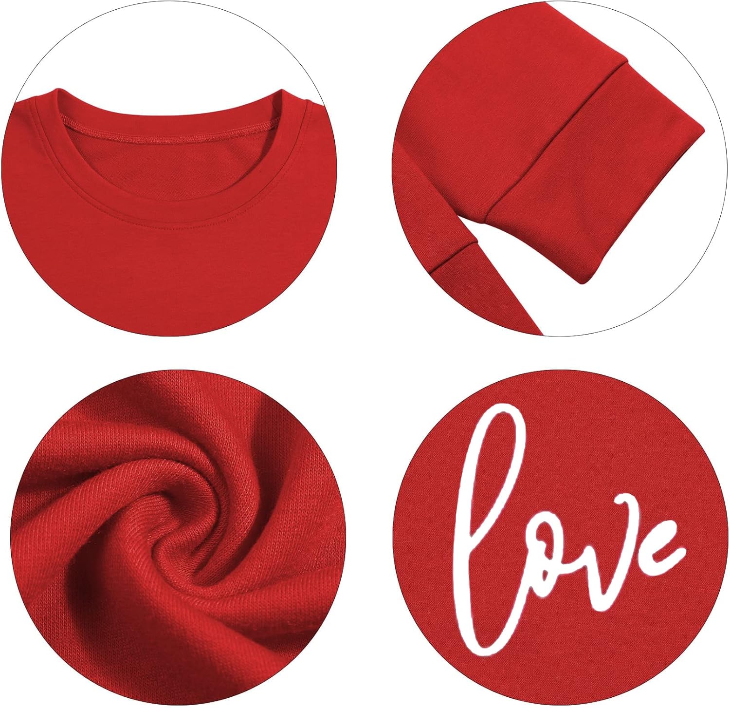 AIIWEIS Valentine Sweatshirt for Womens Love Heart Grahic Long Sleeve Shirt Casual Valentines Gifts Pullover Tops - Image 6