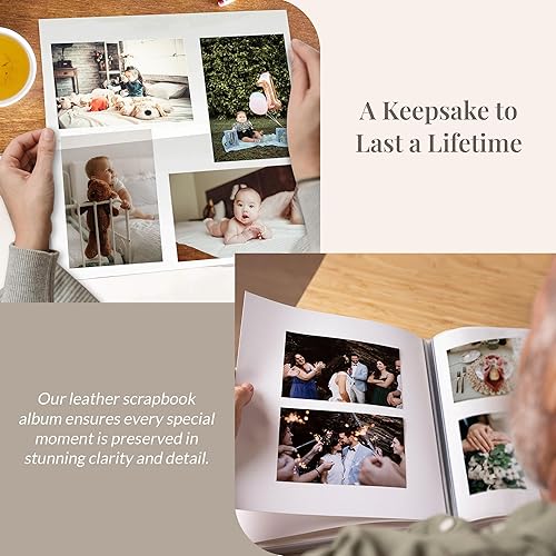 Miniatura 4 de Álbum de recortes de cuero regenerado 12x12 (negro granulado, álbum)