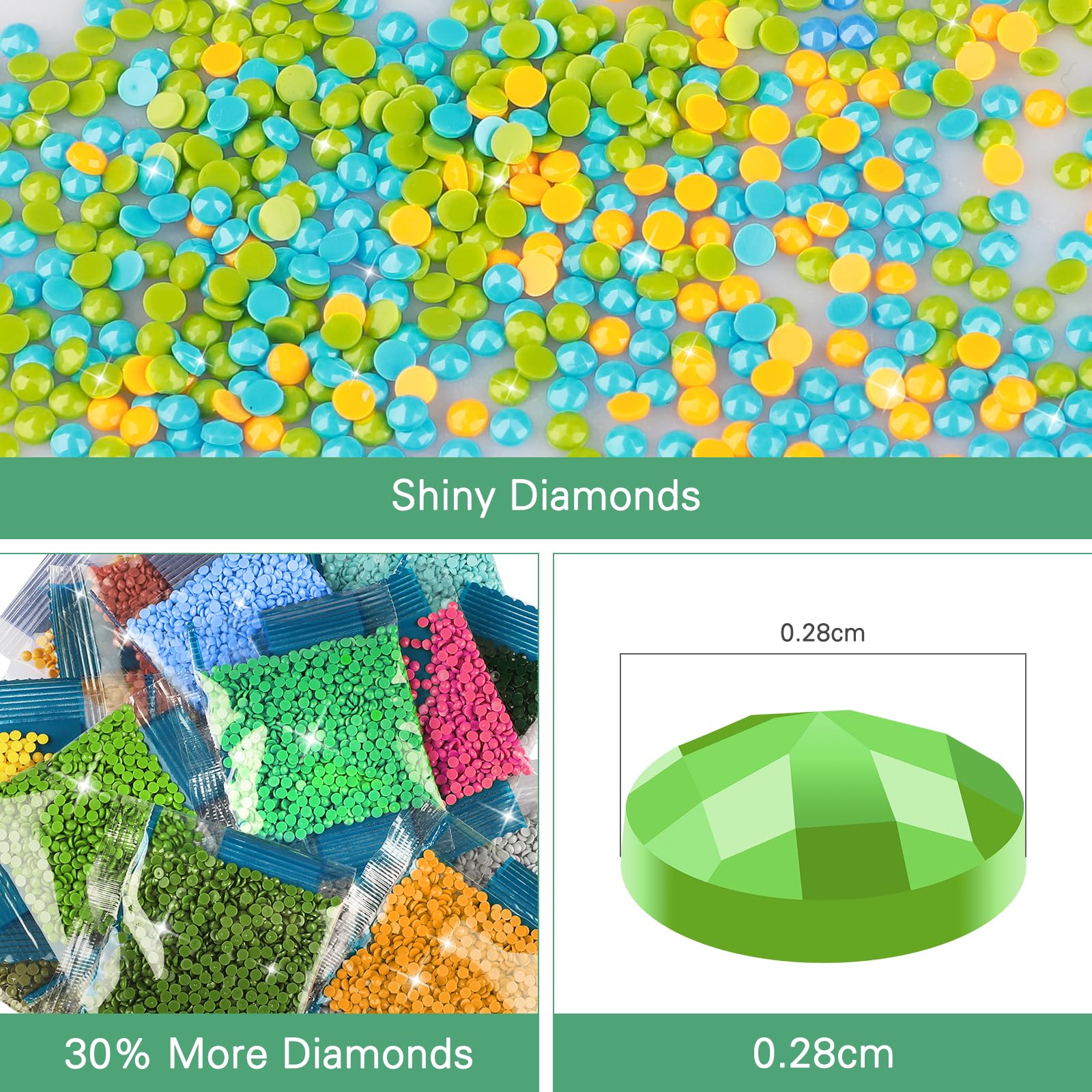 QENSPE Kit Complet De Peinture Diamant 5D Pour Adultes - Kit Complet De Peinture Diamant à Faire