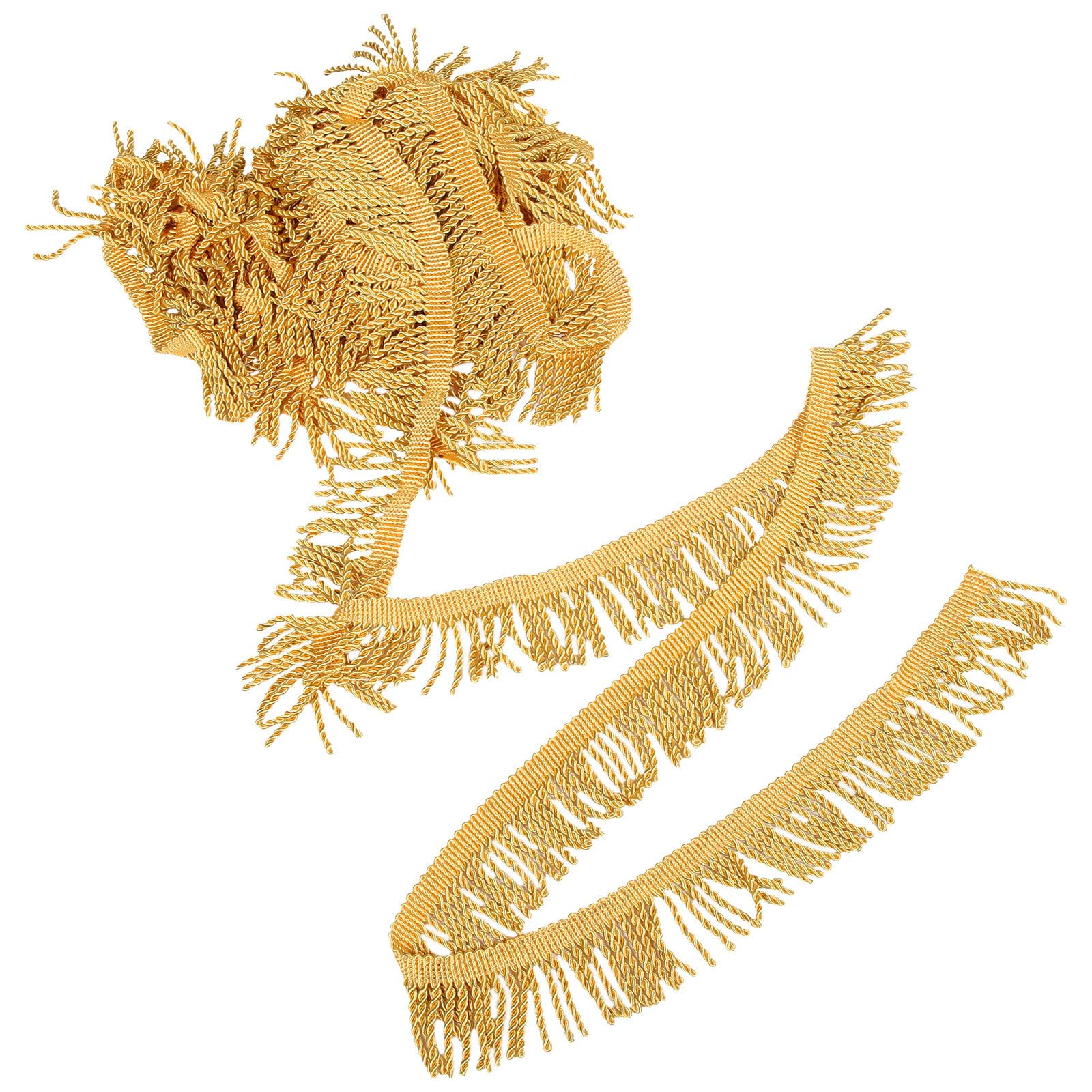 Flecos borlas dorado de poliéster para cortinas cojines y elementos ornamentales DIY