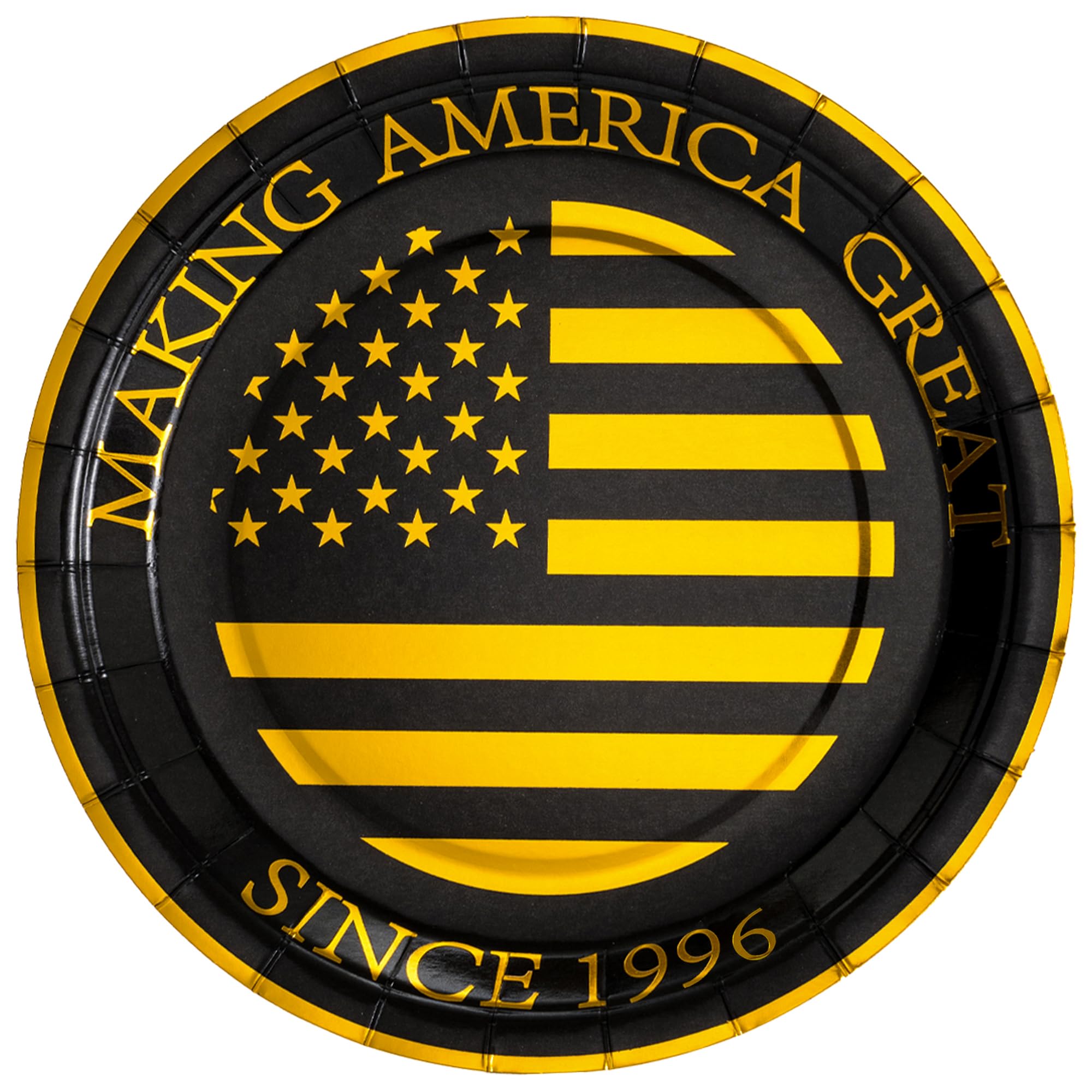 Crisky 30th Birthday Plates Black and Gold Dessert, Buffet, Cake, Lunch, Dinner Plates for 30th Birthday Decorations Party Supplies, Making Great