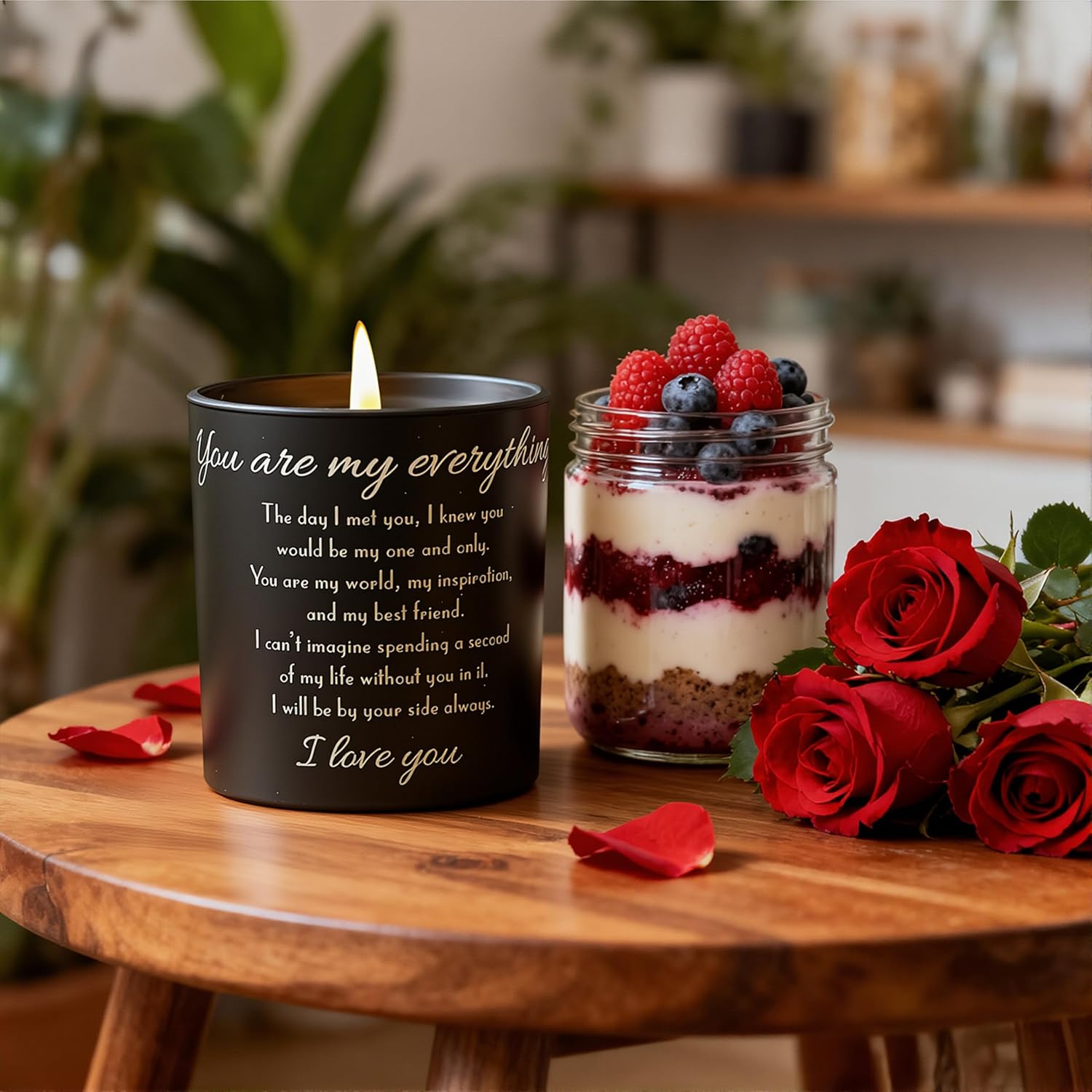 JOYIN Valentines Day Lavender Scented Candle, Long Lasting Candle, Romantic Lavender Scented Candle for Girlfriend Boyfriend Husband Wife for Valentines Day, Birthday Gift(9Oz) - Image 2