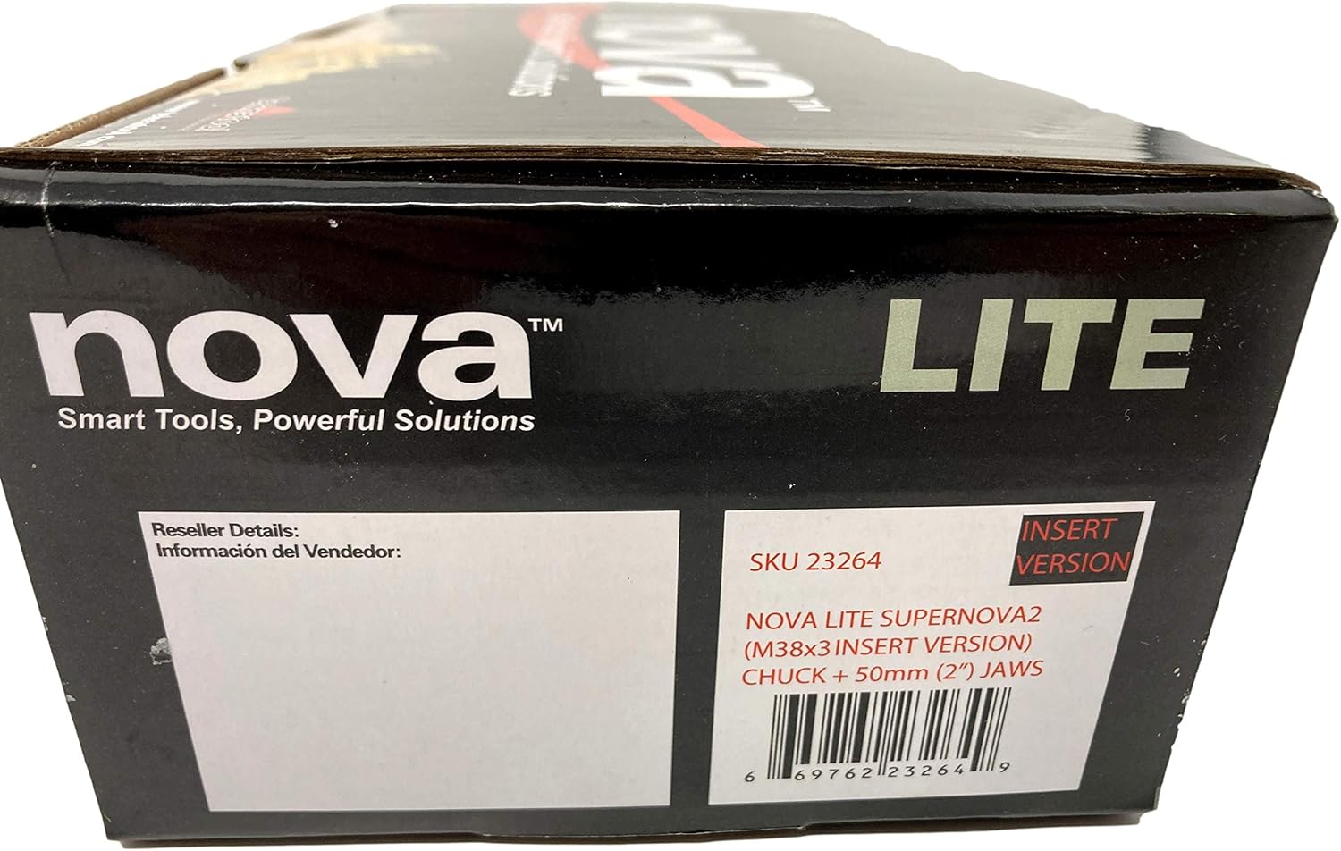Bundle - 2 items - NOVA 23264 Supernova 2 (SUPERNOVA2) Lite Woodlathe Chuck with 2" Jaw Set, Insert Version with ILNS 1-1/4" x 8tpi Insert Adapter