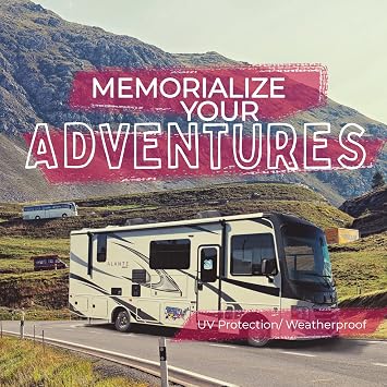 RV State Travel USA Map Vinyl Sticker - Camper Trailer Decals for Window with State Flag - Road Trip Map of America - Waterproof, UV Protection for Window, Door or Wall (Flags)