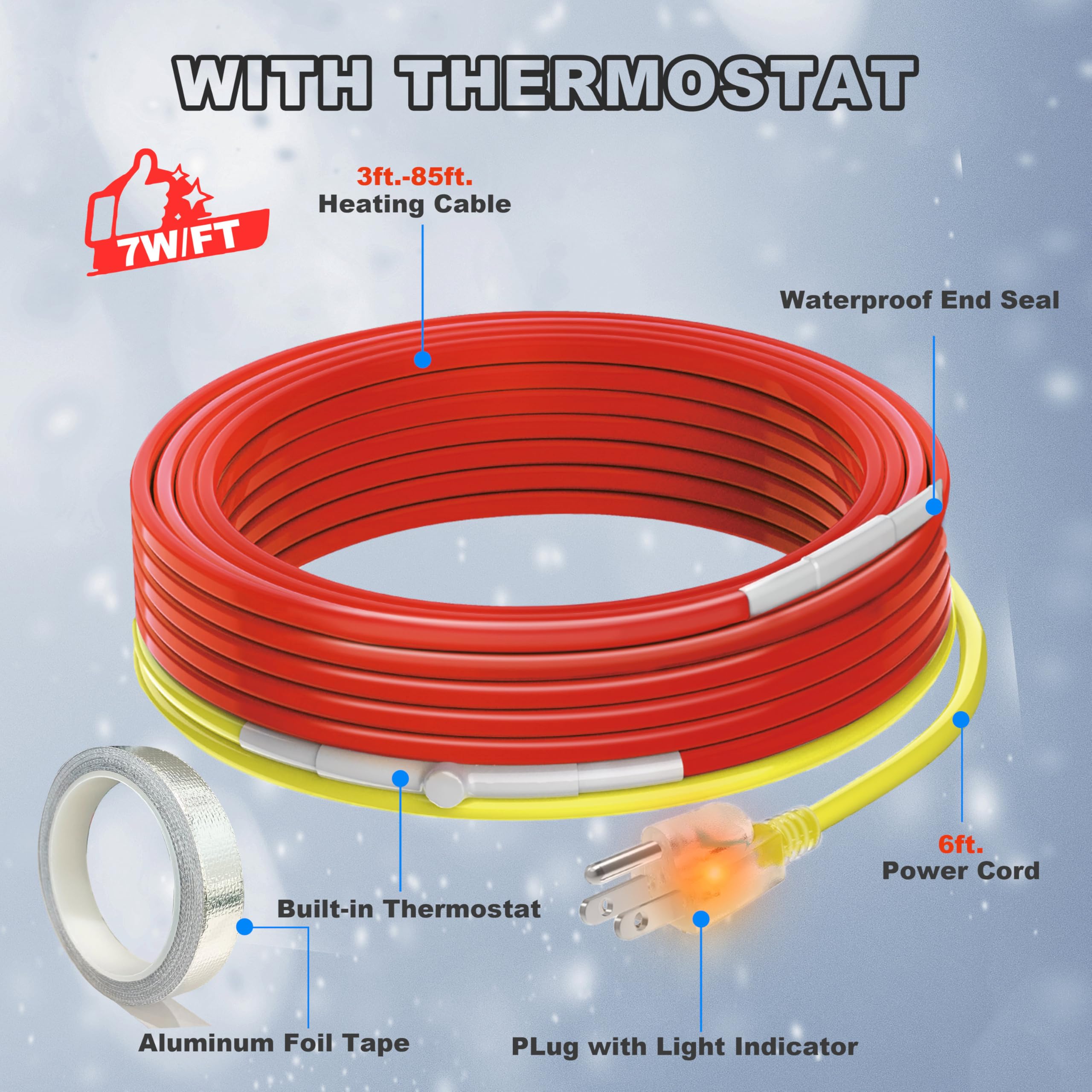 Retro Line Heat Trace Wire Retro Line Heated Cord For Water Pipes