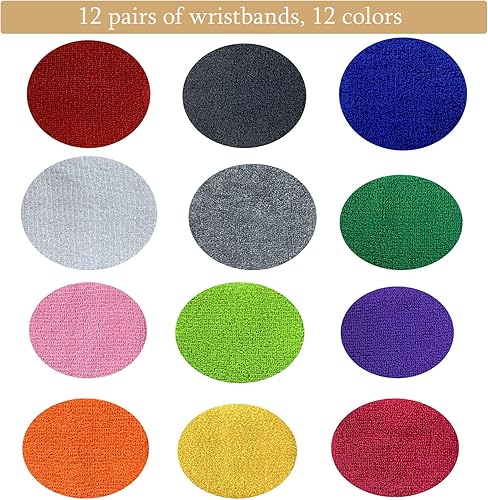 Miniatura 2 de Pulseras deportivas de algodón para el sudor, para baloncesto, béisbol, correr, deportes atléticos